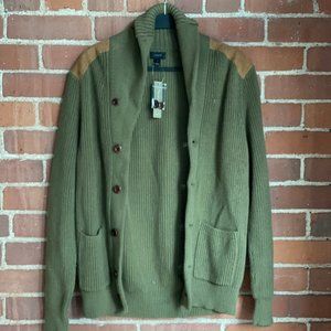 J.Crew Men's Green Woodsman Cardigan